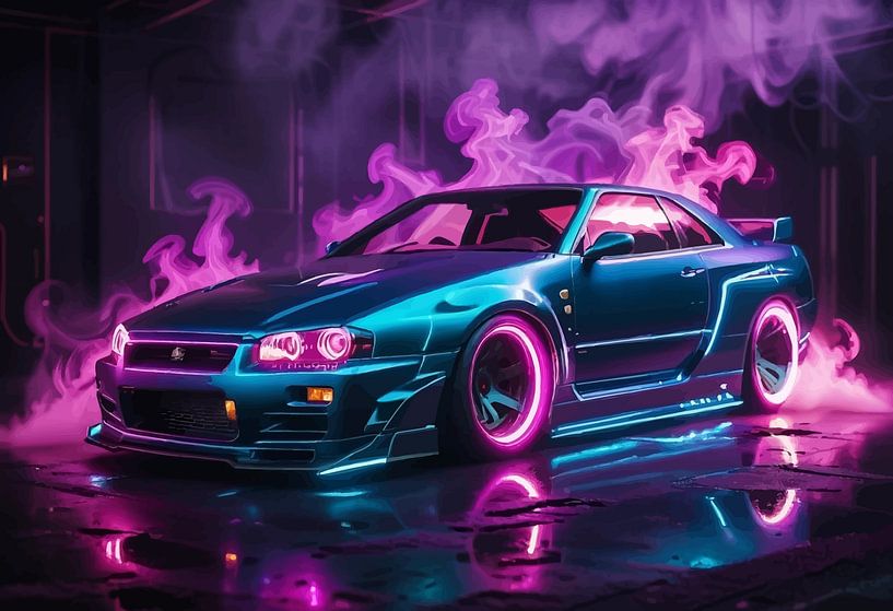 Nissan GT-R R34 - Légende Néon par MIROKKU