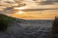 Sunset at the beach of Wijk aan Zee