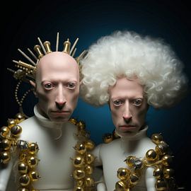 Portrait de deux personnages fantastiques sur Ton Kuijpers