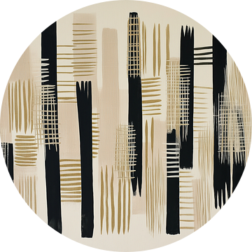 Abstract in taupe en zwart