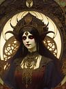 Demonische vrouw in gothic stijl van Retrotimes thumbnail