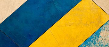 Abstract composition in blue and yellow by Poster Art Shop