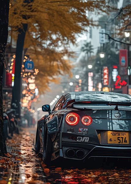 Nissan GT-R Grace, Powerhouse Pose, Sleek Silhouette par PublicArt77