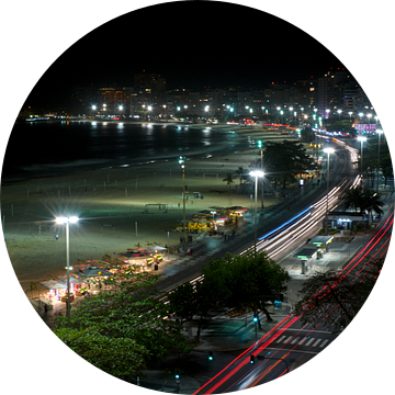 Copacabana in de avond, Rio de Janeiro van Dirk-Jan Steehouwer