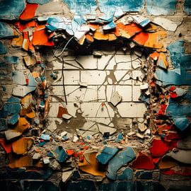 Tanz der zerbrochenen Farben von Klaus Tesching - Art-AI