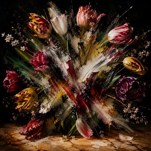 still life with flowers
