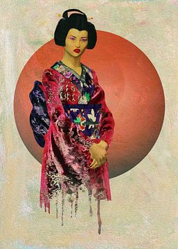 Femme du monde - femme asiatique en costume traditionnel
