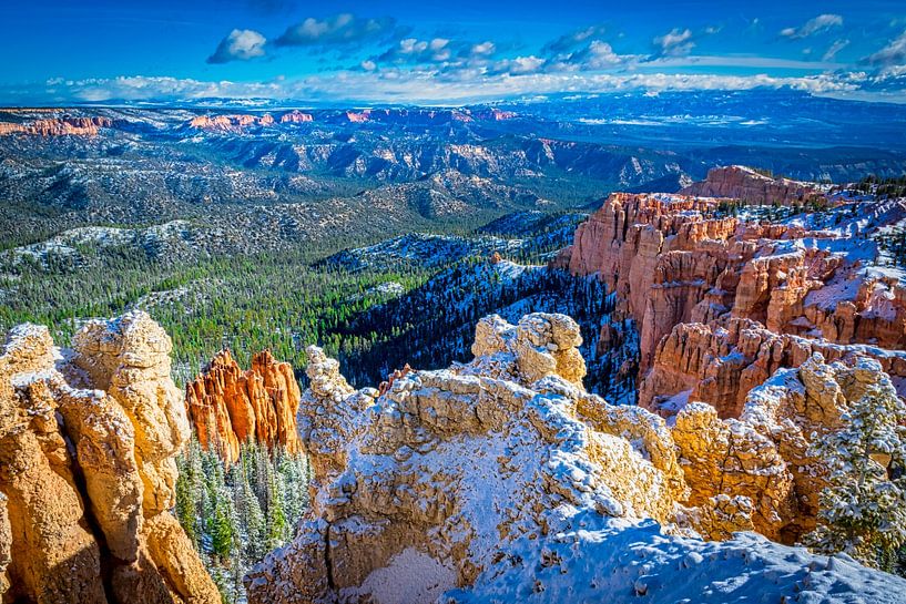 Snowy rocks in Bryce NP, North America by Rietje Bulthuis