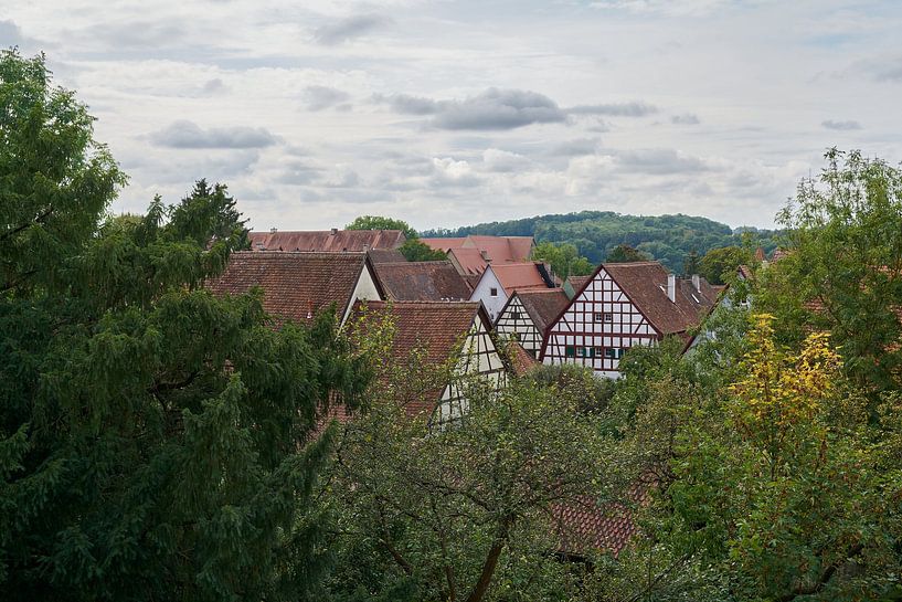 Blick von der Stadtmauer auf Rothenburg ob der Tauber von Heiko Kueverling