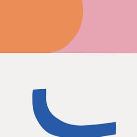 Blau, rosa und orange | Studio Carlijn von Studio Carlijn