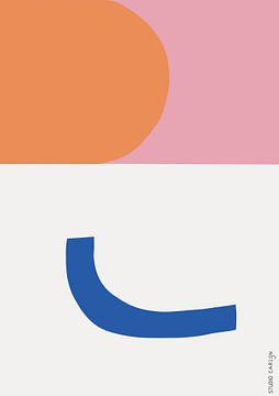 Blauw, roze en oranje | Studio Carlijn