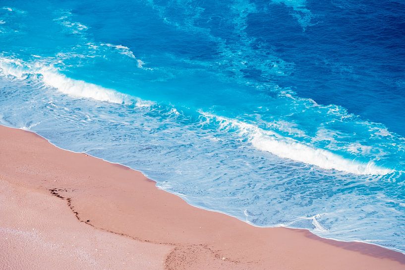 Azure waves on the beach by MICHEL WETTSTEIN