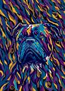 Abstract expressionism bulldog art by Sahruddin Said thumbnail