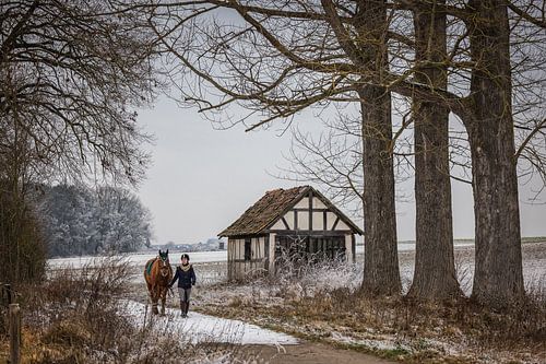 Vakwerk veldschuur in de Schwalm