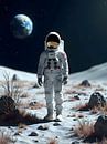 Astronaut at plants on the moon by Photufo thumbnail