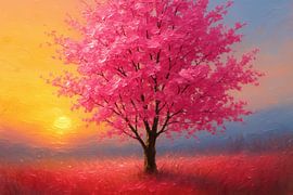 Kersenbloesem in gouden gloed van Art & Soul Creations