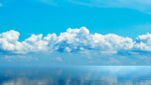 Horizon of the sea at sunset