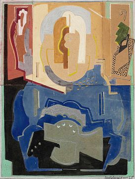 Albert Gleizes - Compositie met vier elementen (1923) van Peter Balan