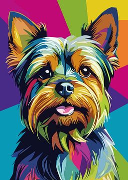 Yorkshire Terrier Dog Pop Art by MIROKKU