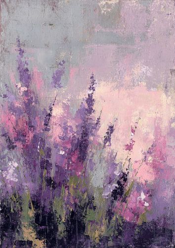 Lavendelvelden in impressionistische stijl