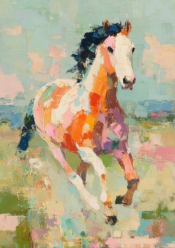 Abstract paard in beweging