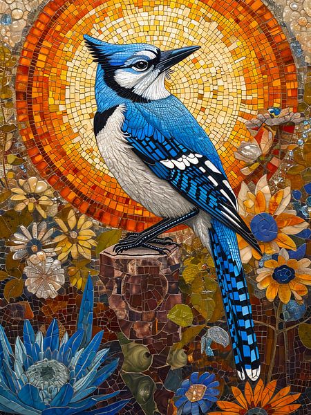 Blauwe gaai vogel van haroulita
