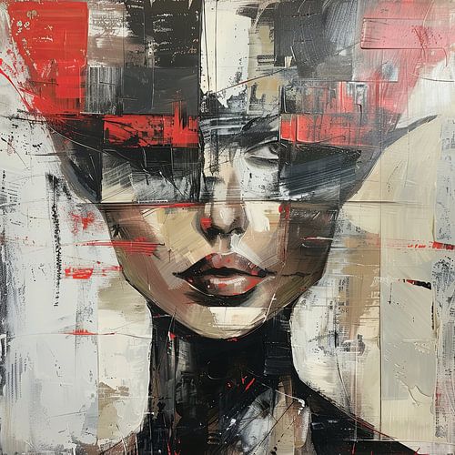 absurd abstract female portrait