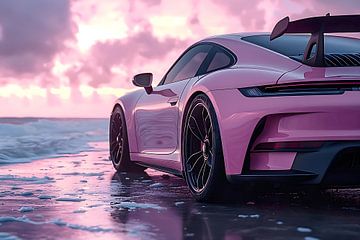 Roze Porsche 911 GT3 van PixelPrestige