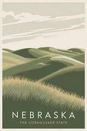 Nebraska Vintage Travel Poster von Poster Art Shop