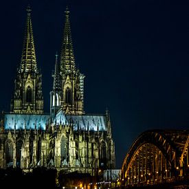 Kölner Dom in der Nacht von Dorien Mast