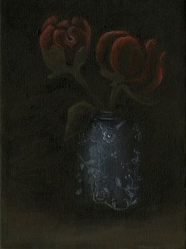 Still Life with Peony, Paeonia by Helga Pohlen - ThingArt