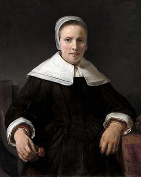 17e eeuws meisje met witte kraag