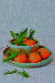 Still life tangerines by Maurice Dawson
