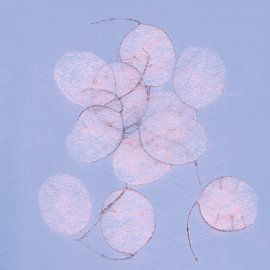 Feuille d'argent, pêche, violet sur Claudia Gründler