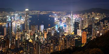 Hong Kong skyline vanuit het Westen van Maarten Mensink