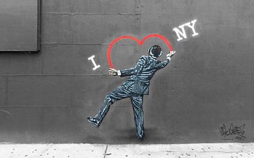 I love NY - graffiti (New York City) sur Marcel Kerdijk