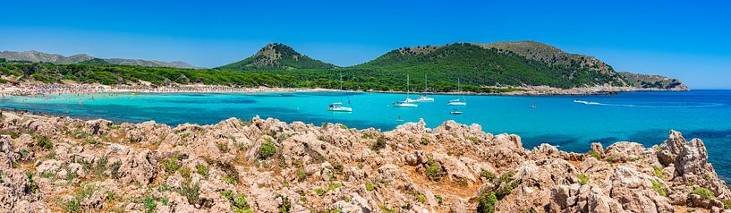 Majorca, panorama view of beautiful seaside beach Cala Angulla by Alex Winter