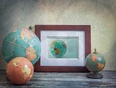  Still life with antique globes by Rietje Bulthuis thumbnail