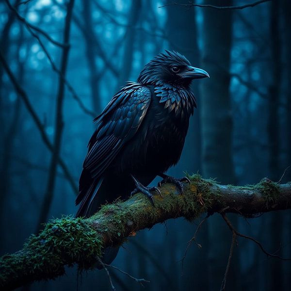 Rabe im dunklen Wald von By Vlinder