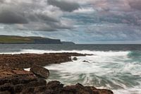 Rocks in the surf at the cliffs of Moher