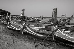 Traditionelle Fischerboote in Myanmar