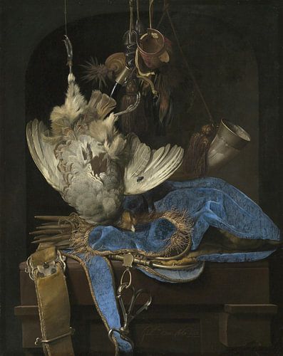 Still-Life with Hunting Equipment and Dead Birds, Willem van Aelst