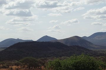 mountain range in Africa by Laurence Van Hoeck