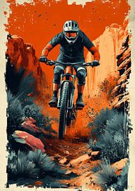 Der Schwerkraft trotzen: Der Mutsprung eines Mountainbikers von Jaudat Efendi