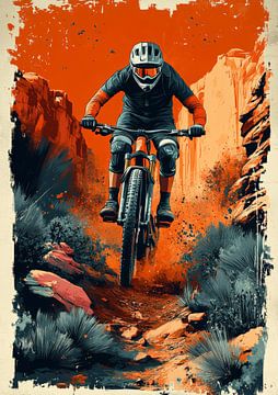 Der Schwerkraft trotzen: Der Mutsprung eines Mountainbikers von Jaudat Efendi