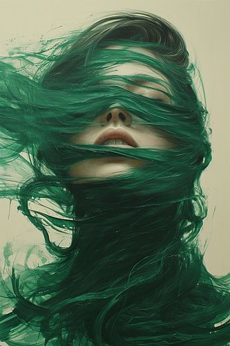 Portrait vert | Énigme des cheveux d'émeraude