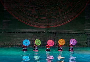 Hanoi: Thang Long Water Puppet theater van Maarten Verhees