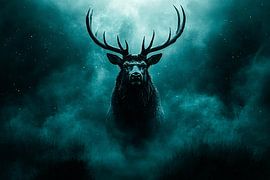 Mystiek hert in de mist van Art & Soul Creations