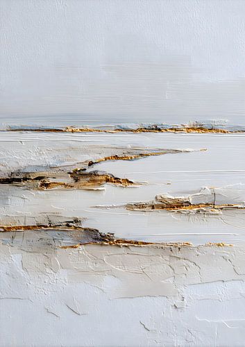 Minimalist Abstract Wabi-Sabi Gold Art