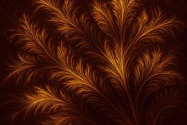 Feuilles fractales avec une lueur chaleureuse sur Imperial Art House